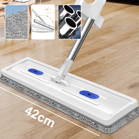 🧼🌀 Verbesserter Chenille-Flachmopp! 3 Sekunden Wasseraufnahme + 180° Bodenanpassung, Reinigung ohne tote Winkel 🚀