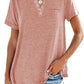Modische feste Farbe Tasche Kurzarm T-Shirt