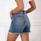 🥇50%Rabatte⏳Ausgefranster Saum, Abgeschnittene Jeansshorts Mit Hohem Aufstieg👖