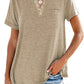 Modische feste Farbe Tasche Kurzarm T-Shirt