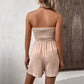 🎉😍 18% Preisnachlass -(Kostenloser Versand für 1 Set)💃 Damen-Trägerloses Rüschenverziertes Gerafftes Vorderseite-Binden-Breitbein-Tuberompers