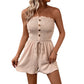 🎉😍 18% Preisnachlass -(Kostenloser Versand für 1 Set)💃 Damen-Trägerloses Rüschenverziertes Gerafftes Vorderseite-Binden-Breitbein-Tuberompers