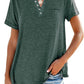 Modische feste Farbe Tasche Kurzarm T-Shirt