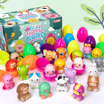 🔥VENTE CHAUDE 54% DE RÉDUCTION🔥24 Œufs de Pâques remplis de jouets Squishy à retour lent