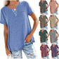 Modische feste Farbe Tasche Kurzarm T-Shirt