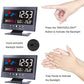 Digitaler LED Temperatur- und Feuchtigkeitsmonitor mit Wettervorhersage und Tischuhr