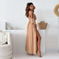 💯Elegantes, sexy Kleid mit V-Ausschnitt und Seitenschlitz für Damen