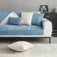 Einfacher, gestreifter, kratzfester Sofaschoner aus Chenille