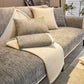 Einfacher, gestreifter, kratzfester Sofaschoner aus Chenille