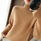 Einfarbiger Kaschmir-Strickpullover mit Rollkragen