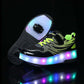 Chaussures à roulettes lumineuses LED avec roues amovibles