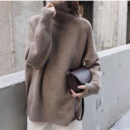 Hochgeschlossener, wattierter Pullover mit Schlabberlook