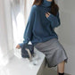 Hochgeschlossener, wattierter Pullover mit Schlabberlook