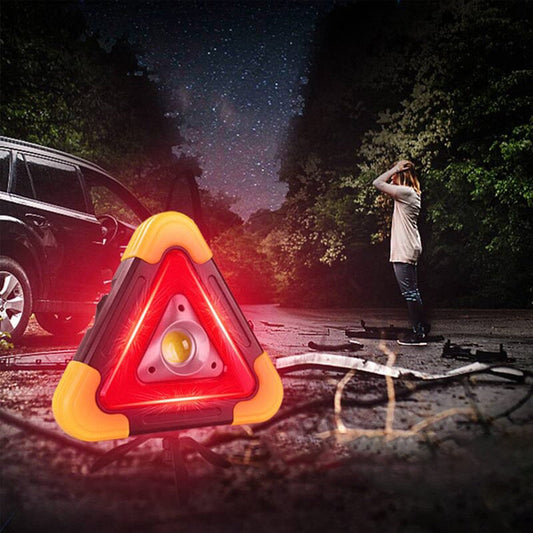 🔥2025 Uutuus🔥 3-IN-1 aurinkoenergialla toimiva hätävilkku kolmiomainen varoitusvalo tienvarsille