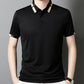 🔥Heute 50% Rabatt🔥Herren Stretch Ice Silk Kurzarm-T-Shirt mit Rever