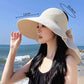 🌞Summer Sun Essentials 👒Großer hohler Hut mit abnehmbarem Halstuch