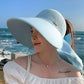 🌞Summer Sun Essentials 👒Großer hohler Hut mit abnehmbarem Halstuch