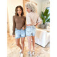 🥇50%Rabatte⏳Ausgefranster Saum, Abgeschnittene Jeansshorts Mit Hohem Aufstieg👖