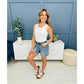 🥇50%Rabatte⏳Ausgefranster Saum, Abgeschnittene Jeansshorts Mit Hohem Aufstieg👖