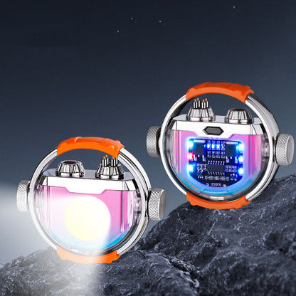 Creative Gyro Windproof Dual Arc Elektrisches Feuerzeug mit Licht