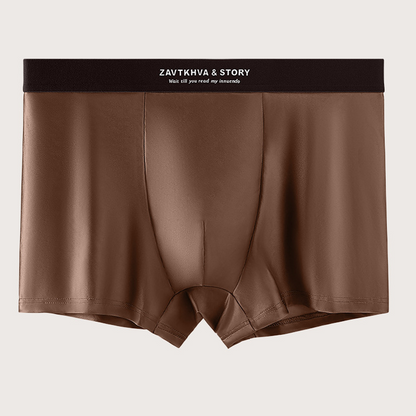 ⏳💥Elegant Silk Herren Ice Silk Unterwäsche Mulberry Silk Antimicrobial Herren Boxershorts