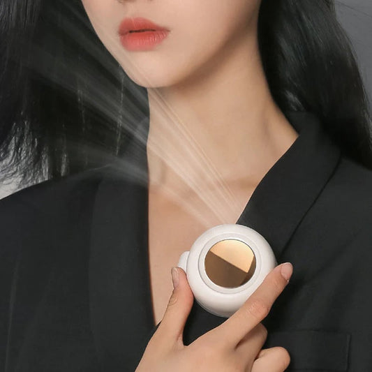 🎁🎉 Anniversaire du magasin · Vente spéciale hors-saison💨🌀 Petit ventilateur tour de cou à pince tourbillon – Fraîcheur portable et mains libres