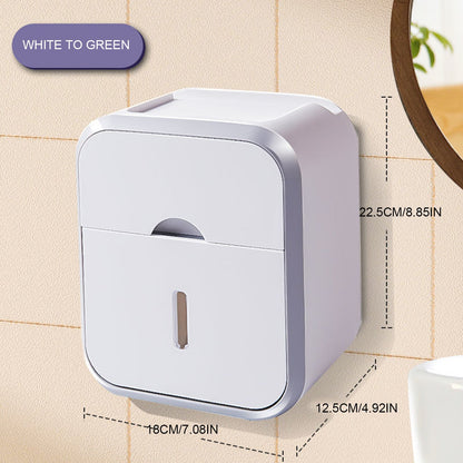 Box für lochfreie Toilettenpapierhalter