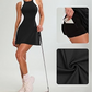 Farbblockierendes, schmales Minikleid und Shorts im Set