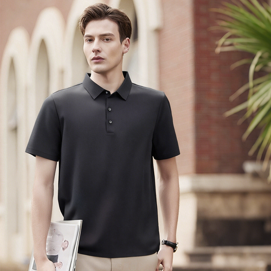 Einfarbiges Kurzarmshirt für Herren