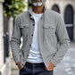Herren-Cordjacke mit Knopfleiste und langen Ärmeln