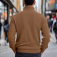 Herren-Cordjacke mit Knopfleiste und langen Ärmeln