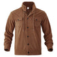 Herren-Cordjacke mit Knopfleiste und langen Ärmeln
