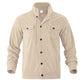 Herren-Cordjacke mit Knopfleiste und langen Ärmeln