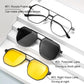 ❤️❤️FOR MÄNNER & FRAUEN "3-IN-1 MAGNETISCHE POLARISIERTE SONNENBRILLE: ALUMINIUM-MAGNESIUM-RAHMEN, NACHTSICHT & PILOTEN-STIL "