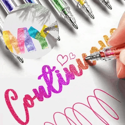 🌟 Succès 2026 Éco-Créatif | Stylos Gel Pailletés Biodégradables | Écriture Douce pour DIY & Coloriage 🎨【-50%】