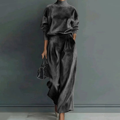 📢📢50 % DE RÉDUCTION MAINTENANT ! ⏳Ensemble 2 pièces pour femme : haut chaud décontracté et pantalon large