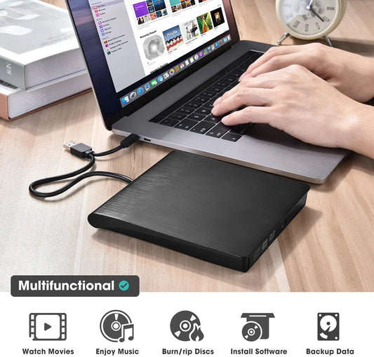 🎉 Cadeau du Nouvel An – 50 % DE RÉDUCTION !💿 Lecteur CD/DVD externe USB – Plug & Play pour vos anciennes photos, musiques et fichiers (vous n'avez pas de lecteur sur votre ordinateur portable ?) ✨