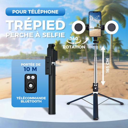 📢📢50 % de réduction !! ⏰Nouvelle perche à selfie Bluetooth 6 en 1