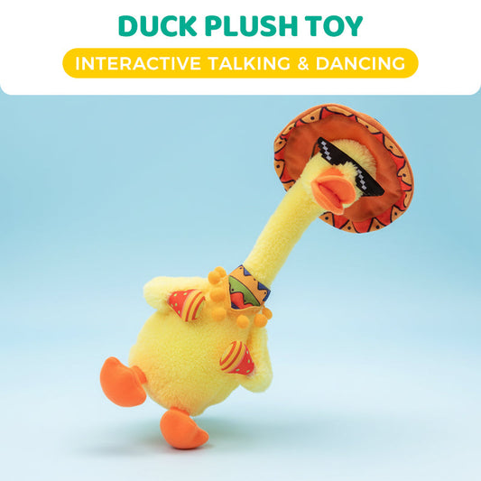Peluche canard interactive parlante et dansante