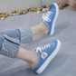 👟 ⏰OFFRE LIMITÉE : 50 % DE RÉDUCTION !👖 Baskets Mules en Jean pour Femme – Enfiler Facile, Semelle Confortable & Parfaites Pour Un Look Décontracté Et Estival ☀️