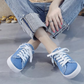 👟 ⏰OFFRE LIMITÉE : 50 % DE RÉDUCTION !👖 Baskets Mules en Jean pour Femme – Enfiler Facile, Semelle Confortable & Parfaites Pour Un Look Décontracté Et Estival ☀️