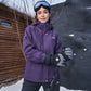 3-in-1 wasserdichter Wintermantel, fleecegefüttert, zweiteiliger Anzug, Ski- und Wanderjacke mit Kapuze